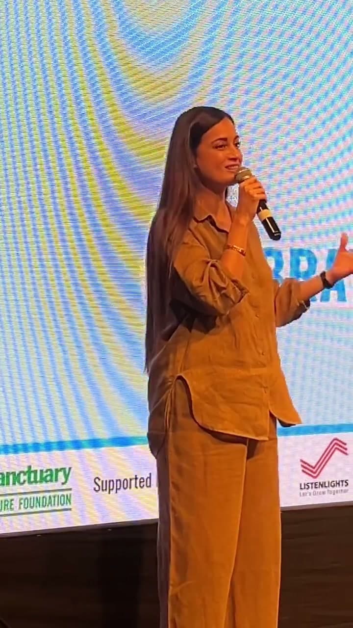 A speaker addressing the room from the stage at ICUC 1.0
